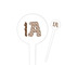 Cow Print 4" Round Plastic Food Picks - White - Single Sided (Personalized)