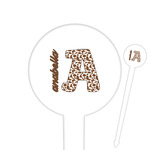 Cow Print Cocktail Picks - Round Plastic (Personalized)