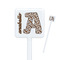 Cow Print Square Plastic Stir Sticks (Personalized)