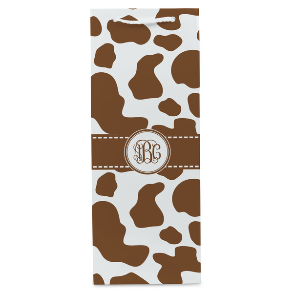 Cow Print Wine Gift Bag - Matte - Front