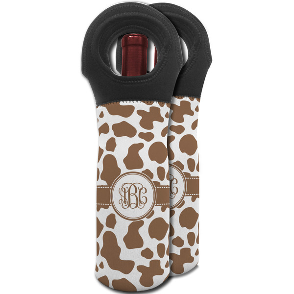 Cow Print Wine Tote Bag - MAIN