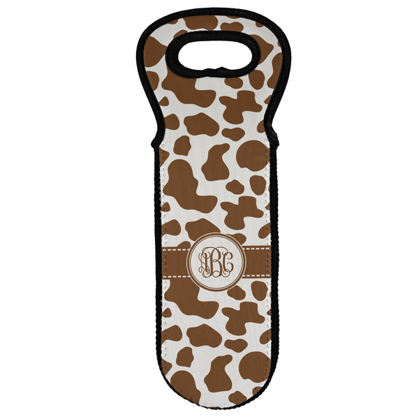 Custom Cow Print Wine Tote Bag (Personalized)