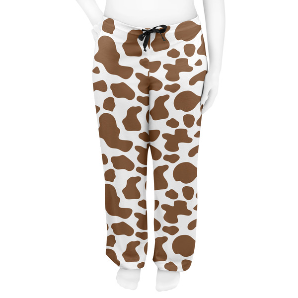 Cow Print Women's Pj on model - Front