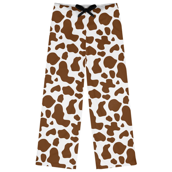 Custom Cow Print Womens Pajama Pants - XS