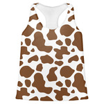Cow Print Womens Racerback Tank Top - 2X Large