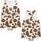 Cow Print Womens Racerback Tank Tops - Medium - Front and Back