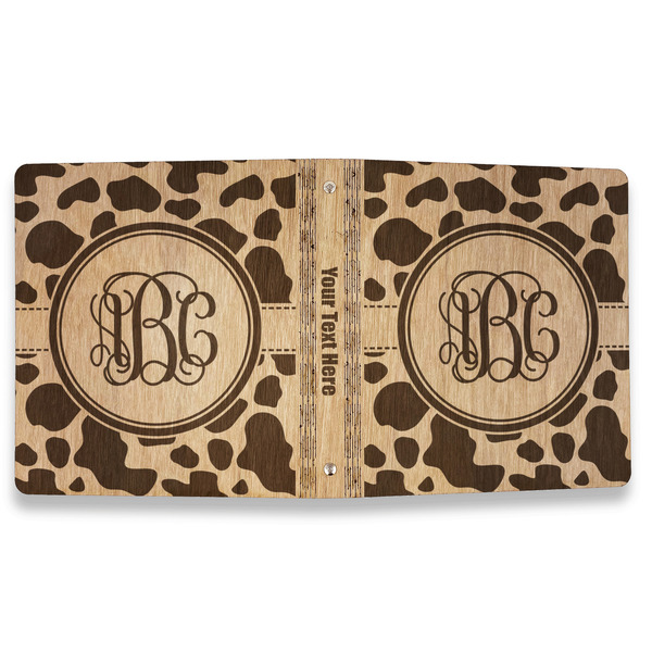 Cow Print Wood 3-Ring Binders - 1" Letter - Approval