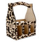Cow Print Wood Beer Bottle Caddy - Front/Main