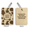 Cow Print Wood Luggage Tags - Rectangle - Approval