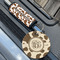 Cow Print Wood Luggage Tags - Round - Lifestyle