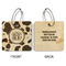 Cow Print Wood Luggage Tags - Square - Approval