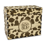Cow Print Wood Recipe Box - Laser Engraved (Personalized)