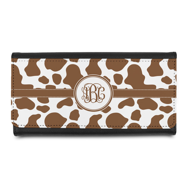 Custom Cow Print Leatherette Ladies Wallet (Personalized)