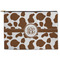 Cow Print Zipper Pouch - Large - 12.5"x8.5" (Personalized)