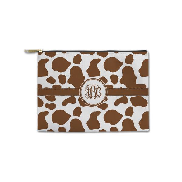 Custom Cow Print Zipper Pouch - Small - 8.5"x6" (Personalized)
