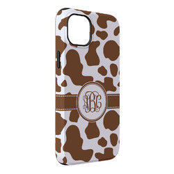 Cow Print iPhone Case - Rubber Lined - iPhone 14 Plus (Personalized)