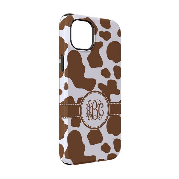 Custom Cow Print iPhone Case - Rubber Lined - iPhone 14 Pro (Personalized)