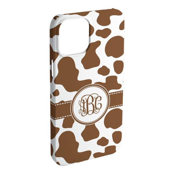 Custom Cow Print iPhone Case - Plastic - iPhone 15 Plus (Personalized)
