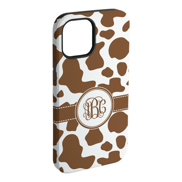 Custom Cow Print iPhone Case - Rubber Lined - iPhone 15 Plus (Personalized)