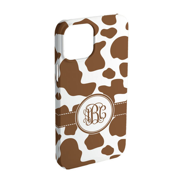 Custom Cow Print iPhone Case - Plastic - iPhone 15 Pro (Personalized)