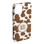 Cow Print iPhone Case - Plastic - iPhone 15 Pro Max (Personalized)