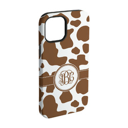 Cow Print iPhone Case - Rubber Lined - iPhone 15 Pro (Personalized)