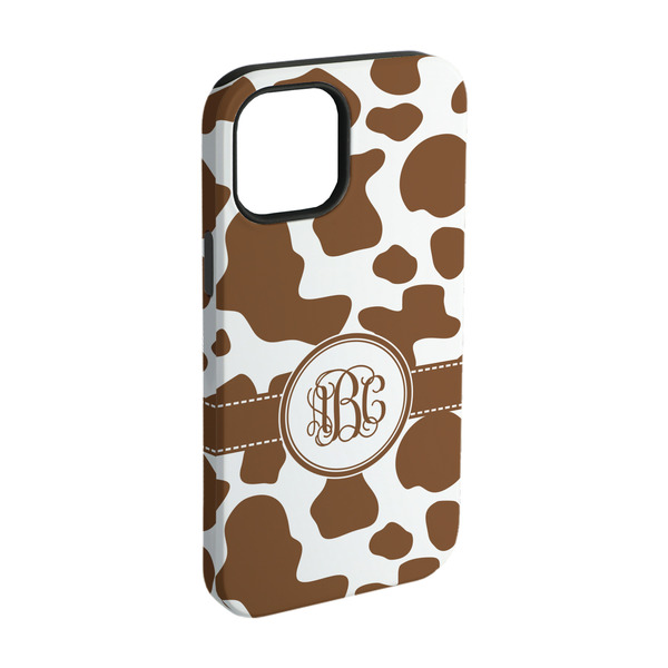 Custom Cow Print iPhone Case - Rubber Lined - iPhone 15 Pro (Personalized)