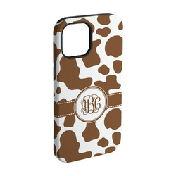 Cow Print iPhone Case - Rubber Lined - iPhone 15 (Personalized)