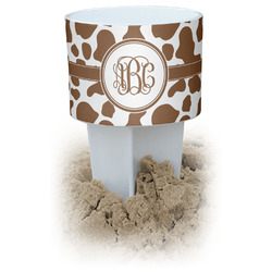 Cow Print White Beach Spiker Drink Holder (Personalized)