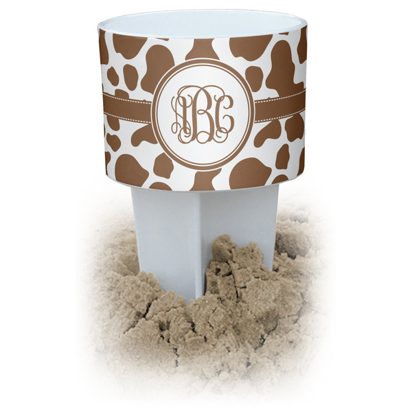 Custom Cow Print Beach Spiker Drink Holder (Personalized)