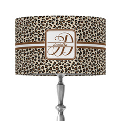 Leopard Print 12" Drum Lamp Shade - Fabric (Personalized)