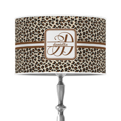 Leopard Print 12" Drum Lamp Shade - Poly-film (Personalized)