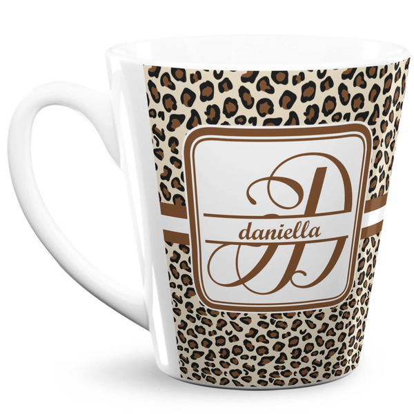 Custom Leopard Print 12 Oz Latte Mug (Personalized)
