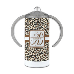 Leopard Print 12 oz Stainless Steel Sippy Cup (Personalized)