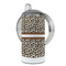 Leopard Print 12 oz Stainless Steel Sippy Cups - FULL (back angle)