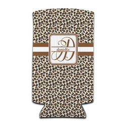 Leopard Print Can Cooler (tall 12 oz) (Personalized)