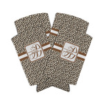 Leopard Print Can Cooler (tall 12 oz) - Set of 4 (Personalized)