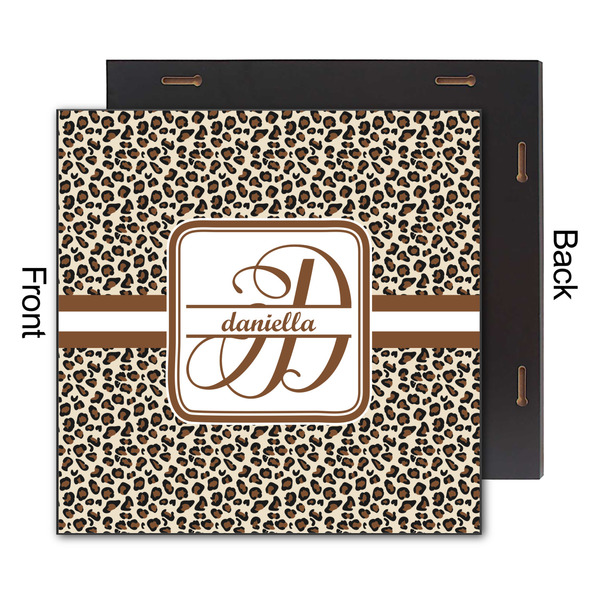 Leopard Print 12x12 Wood Print - Front & Back View