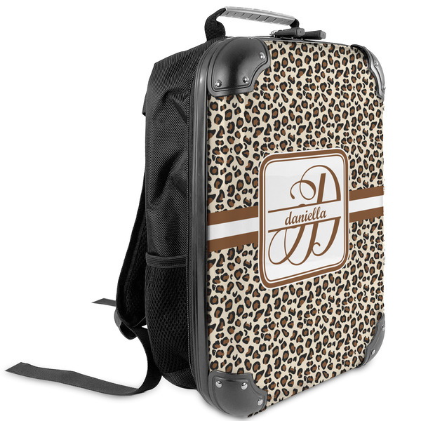 Custom Leopard Print Kids Hard Shell Backpack (Personalized)