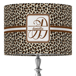 Leopard Print 16" Drum Lamp Shade - Fabric (Personalized)