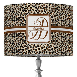 Leopard Print 16" Drum Lamp Shade - Fabric (Personalized)