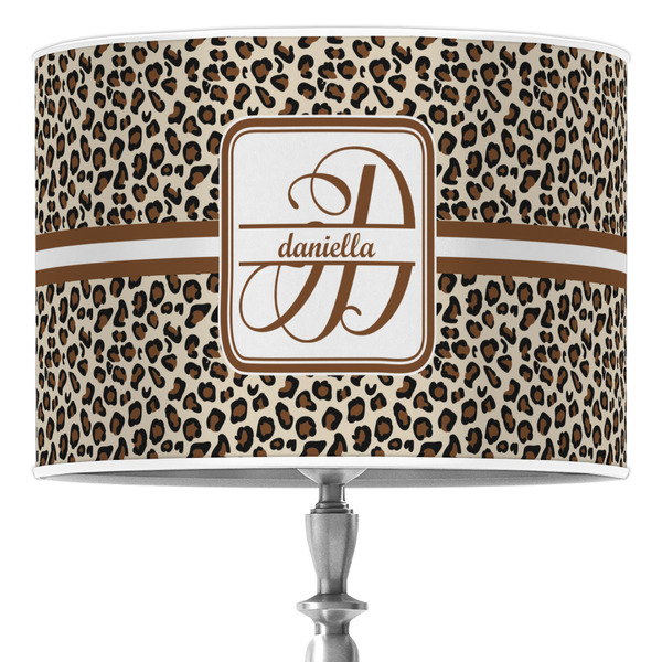 Custom Leopard Print 16" Drum Lamp Shade - Poly-film (Personalized)