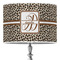Leopard Print 16" Drum Lampshade - ON STAND (Poly Film)