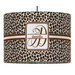 Leopard Print 16" Drum Pendant Lamp - Fabric (Personalized)
