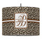 Leopard Print 16" Drum Pendant Lamp - Fabric (Personalized)