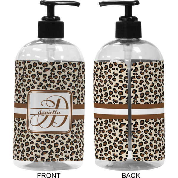 Leopard Print 16 oz Plastic Liquid Dispenser (Approval)