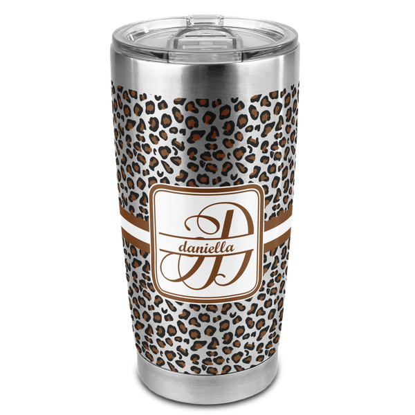 Custom Leopard Print 20oz Stainless Steel Double Wall Tumbler - Full Print (Personalized)