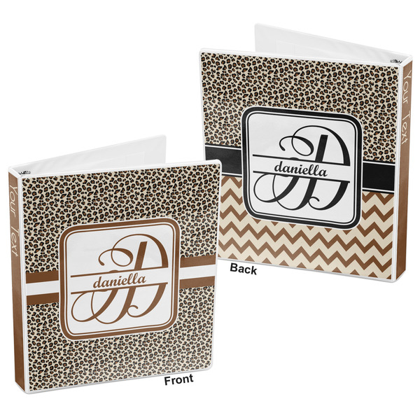 Leopard Print 3-Ring Binder Front and Back