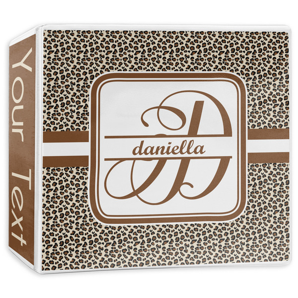 Custom Leopard Print 3-Ring Binder - 3 inch (Personalized)