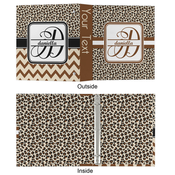 Leopard Print 3 Ring Binders - Full Wrap - 1" - APPROVAL